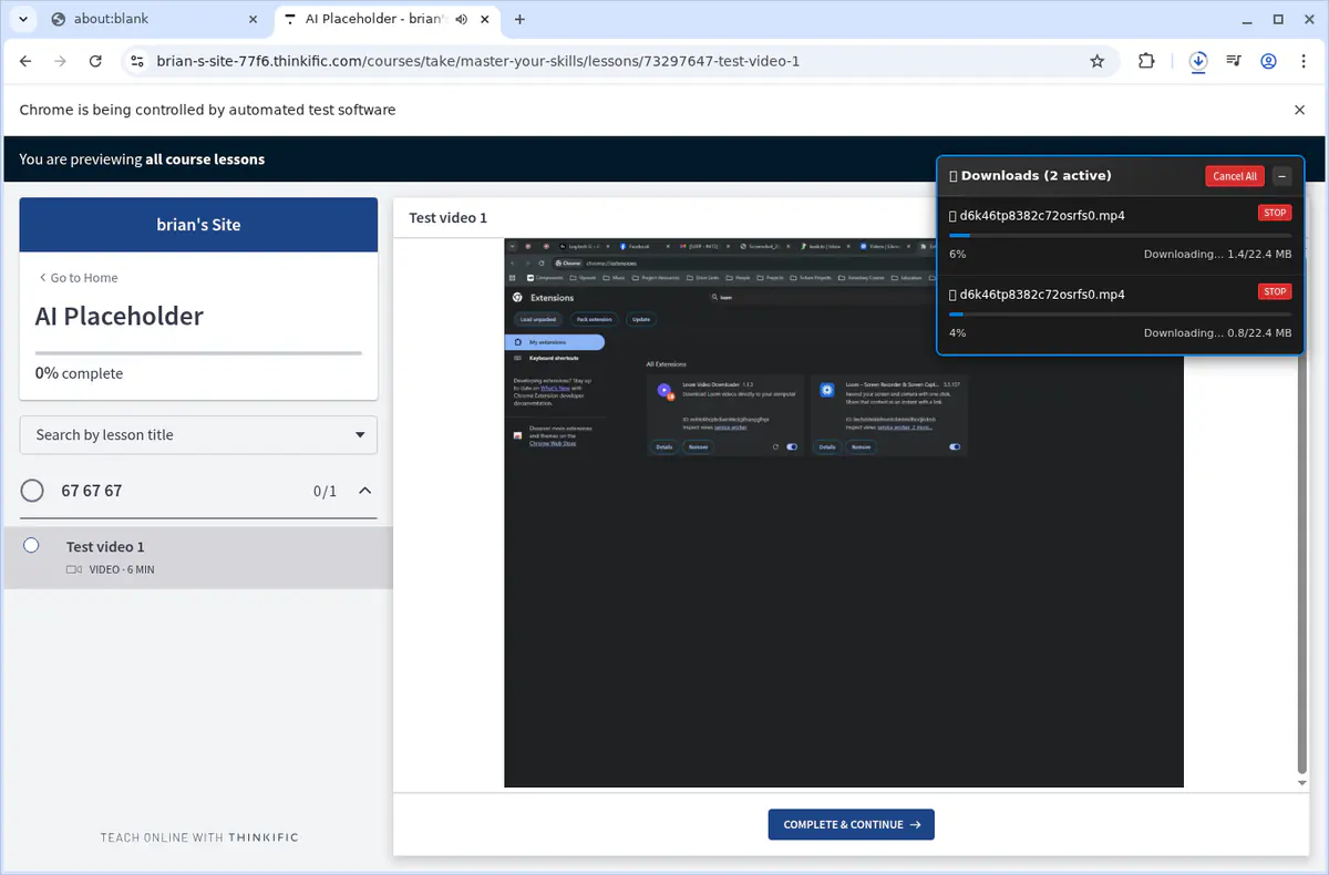 Thinkific Video Downloader screenshot 3