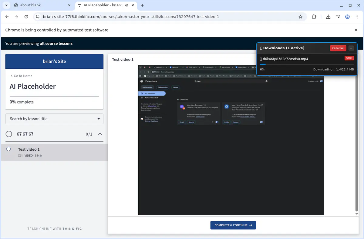 Thinkific Video Downloader screenshot 4