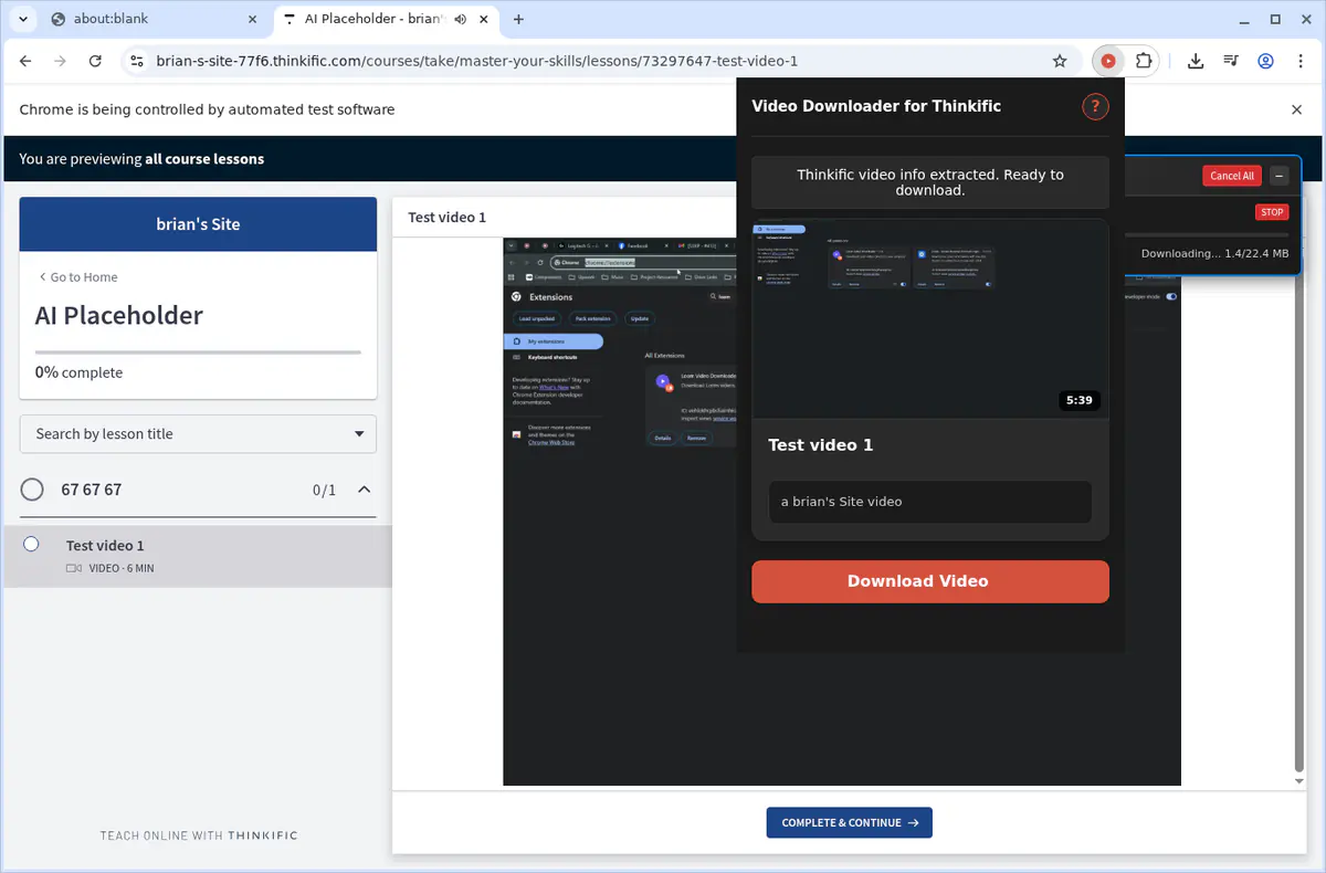 Thinkific Video Downloader screenshot 6